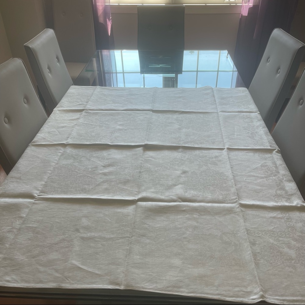 Vintage cotton square table cover